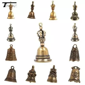 Brass Handicraft Die-casting Wind Bell Tibetan Bronze Bell Metal Antique Bell Feng Shui Metal Wind Chime Fortune Jingle Bell