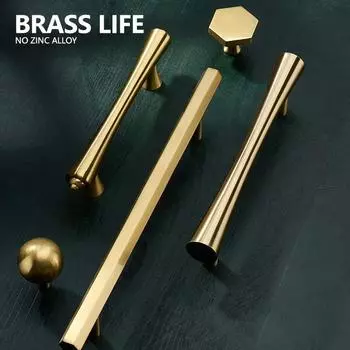BRASS LIFE рифленые ручки для мебели, длинные круглые, современные ручки для шкафа, комода, ящика для обуви, ручки для винного бара 1 Pcs