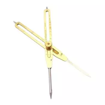 Латунный пропорциональный делитель 9 дюймов Инженерный чертежный научный инструмент ручной работы