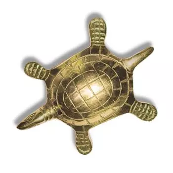 Brass Turtle Statue | Length - 12 cm Aprrox. | Vastu Idol for Home and Office | Zonal Placement - West/North/Centre | Turtle for Good Luck золотистый