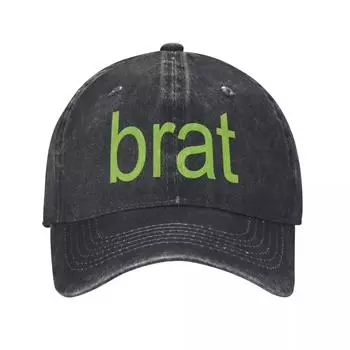 Brat Green Baseball Caps Fashion Distressed Denim Washed Charli XCX Album Sun Cap Style Outdoor Adjustable Caps Hat S
