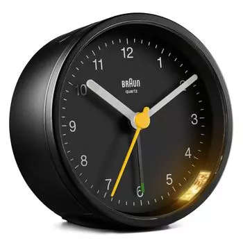 BRAUN ALARM CLOCK Brown Alarm Clock Clock Black Black White Table Clock Alarm Clock Travel Travel BC012B [Product]
