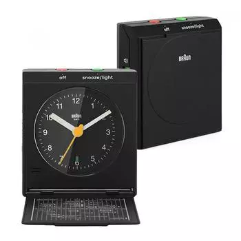 Braun Bc05b Classic Analog Travel Crescendo Alarm Low Noise Public Desk Clock BC05B