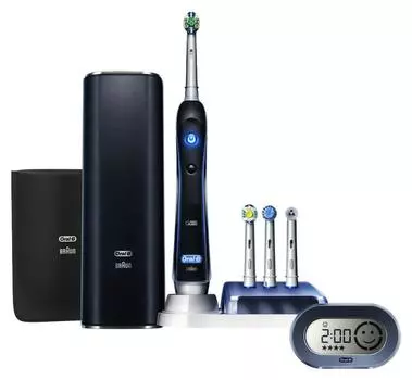 Braun Electric D345456X Oral-B Toothbrush, Platinum/Black, 7000, чёрный