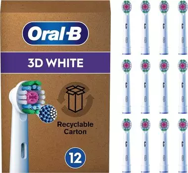 Braun Electric Toothbrush Replacement Brush PRO Whitening Brush 3D WHITE 12 Pieces Oral-B EB18PRX-12 [Product]