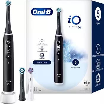 Braun Электрическая зубная щетка Oral B iO6S Case 3 сменные щетки BK Black Lava (Дорожный набор) iOM6.3V6.2K
