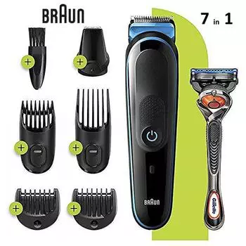 BRAUN MGK3245 7 в 1 Набор для ухода за мужчинами Синий Черный Gillette Gift Original