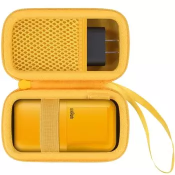 Braun Mobile Shaver Braun mini Electric Razor Storage Case Small Portable Travel (Только случай) Мужская модель M-1013/M-1010 Use, желтая-ханка жёлтый