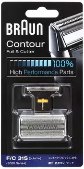 Braun сменные лезвия для бритвы, набор лезвий для бритвы, серебристый [оригинальный продукт] F/C31S F/C31S лезвие/внутреннее серебряный