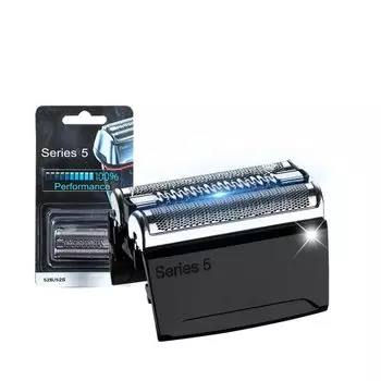 Braun Series 5 Сменная головка Сетчатое лезвие Интегрированное Совместимое изделие Электробритва Бритвенная головка Черное лезвие/Внутреннее (Совместимые модели чёрный