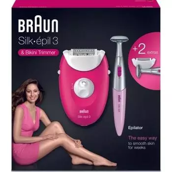 Braun Silk pil 3 3420 Электрический эпилятор Депиляция лица Женский эпилятор Женский эпилятор Безболезненное средство для удаления волос Удаление волос Лицо D
