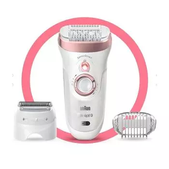 Braun Silk-pil 9 9730 Sensosmart, беспроводной, для влажной и сухой уборки, 2 насадки, оригинальный эпилятор 2 в 1