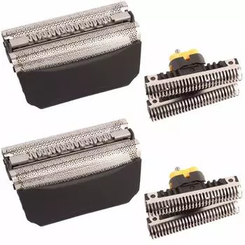 Braun Water Flex совместим с совместимыми сменными лезвиями для бритвы, набор из 2 комплектов лезвий F/C51B/внутренних
