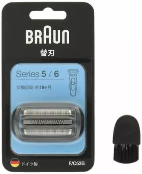 Braun Запасное лезвие для бритвы Series 5 Series 6 Black Original Years Brush Included [Подлинный продукт] и F/C53B-b [100% производительность] 1.5