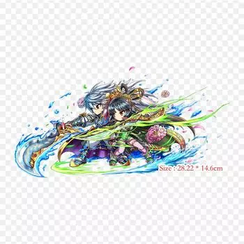 Brave Frontier Deemo Youtube, термотрансферная печать, виниловые нашивки, наклейки для одежды, аппликации «сделай сам», моющиеся нашивки