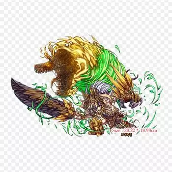 Brave Frontier Enki Термотрансферная печать виниловые нашивки наклейки для одежды аппликации своими руками моющиеся нашивки