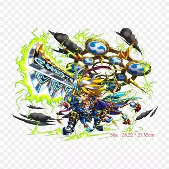 Brave Frontier Eze Brave Frontier игра с утюгом на теплопередаче печать виниловые нашивки наклейки для одежды DIY аппликации моющиеся нашивки