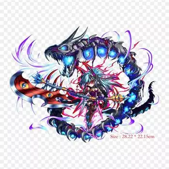 Brave Frontier Kafka Brave Frontier Final Fantasy Brav Утюг на термопереносной печати Виниловые нашивки Наклейка для одежды DIY Аппликации Моющиеся нашивки