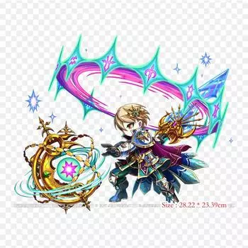 Brave Frontier Lunar Blade Youtube термопереносная печать виниловые нашивки наклейки для одежды DIY аппликации моющиеся нашивки