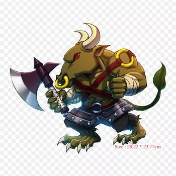 Brave Frontier Минотавр, термопереносная печать, виниловые нашивки, наклейки для одежды, аппликации «сделай сам», моющиеся нашивки