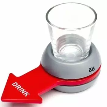 Bravebird Party Game Russian Roulette Shot Glass Drinking Party Spin the Shot Lightweight Punishment Game bb009 [Item] (Gray)