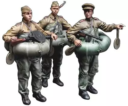 Bravo6 Bravo6 Soviet MPK river crossing equipment infantry set 3 pieces resin kit 1/35 B6-35150