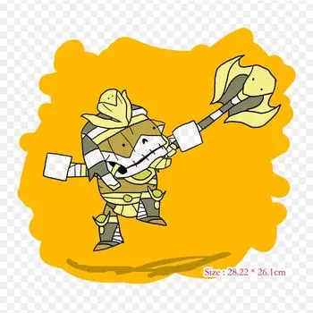 Brawlhalla Иллюстрация Искусство Термоперенос Печать Виниловые Заплатки Наклейки для Одежды Аппликации Сделай Сам Моющиеся Заплатки