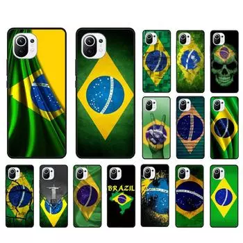 Brazil flag Brasilien Flagge Phone Case for Xiaomi 12 Mi 10T 11T 11 Pro 10 10T 11 lite 10pro 11Ultra Poco X3 Pro Poco F3 M3 Xiaomi Mi 10 Pro 5G