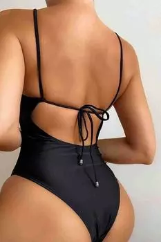 Бразильские купальники с открытой спиной Angelsin, черные
