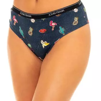 Женские эластичные трусики из хлопка WJFD в бразильском стиле. L разноцветный