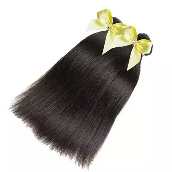 Бразильские волосы, волосы с ровной кутикулой, пучки человеческих волос с закрытием
