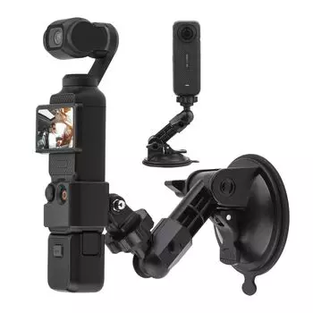 BRDRC Pocket 3 Suction Cup Крепление на присоске Pocket 3 Комплект держателя на лобовое стекло с адаптером расширения для GoPro Max Mini Hero Pocket 3 2 X4