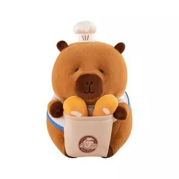 Bread Capybara Cute Baking Chef Dress Up Cartoon Plush Doll For Kids Gift 30cm