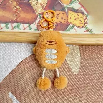 Bread Carrots Toast Vegetables Plush Keychain Toy Pendant Cartoon Doll Gift Style A