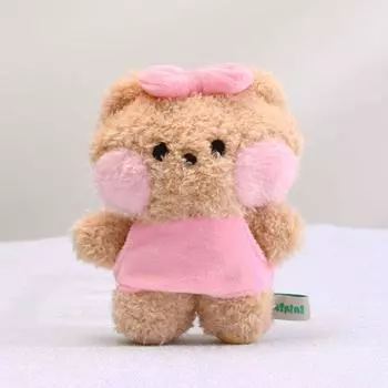 Bread Head Bear Frog Bread Plush Keyring Animal Cartoon Plush Pendant Bag Accessories Light Brown