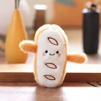 Bread Keychain Plush Cartoon Stuffed Doll Cute Bag Pendant Decoration Gift Kids