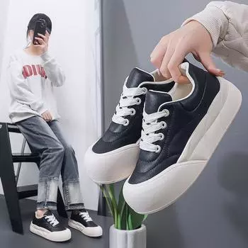 Bread Shoes Женская весенняя новинка для студентов Модные универсальные туфли на платформе Повседневная обувь для весны и осени 35 бежевый