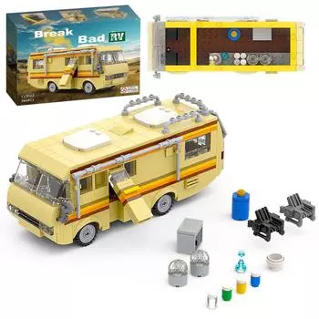 Break Bad RV MOC Building Blocks Samll DIY Car Car Creative Bricks Toy Model Set for Display TV Play Car Model 22x8x9.5cm