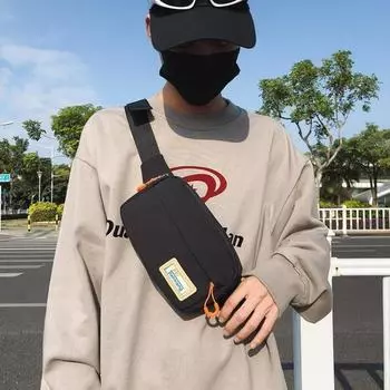 Сумка на грудь модная нейлоновая ткань 2023 новый тренд простая молния атмосферная защита от кражи для пар на открытом воздухе легкая и прочная