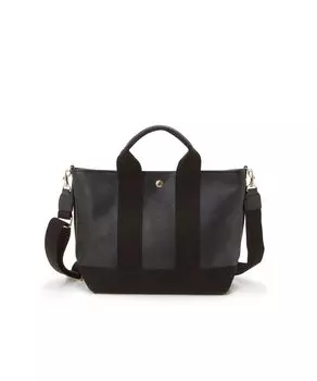 BREATH Scotch Grain Neo Leather Tote Bag with Shoulder M 503080101300 Black [Topkapi]
