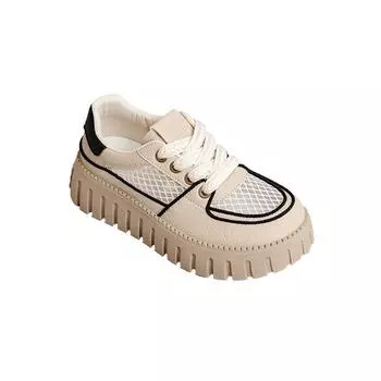 Breathable children s mesh board shoes versatile little white shoes casual summer casual thick sole new fashion casual 40 standard sports code