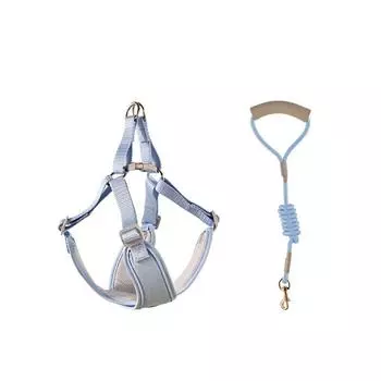 Breathable Dog Harness Vest Soft Puppy Cat Chest Straps Fashion Dog Harness and Leash Set Outdoor S