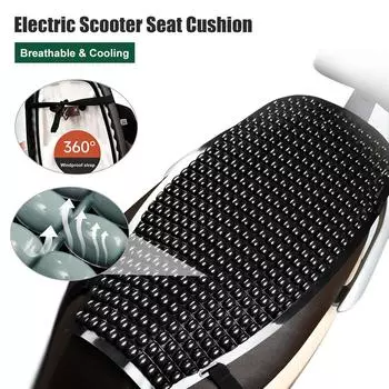 Breathable Electric Scooter Seat Cushion Anti-Slip PE Waterproof Seat Cover Universal Motorcycle Protecting Cushion Seat Cover зелёный