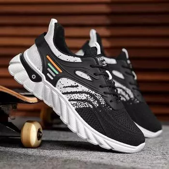 Breathable fly-woven coconut shoes summer new fashion trend sports running shoes Korean version versatile casual trendy shoes men s shoes 39