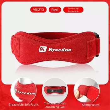 Breathable Knee Brace Elastic Design Patellar Tendon Knee Strap Knee Support Strap Basketball красный