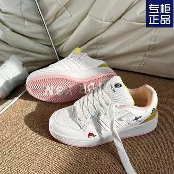 Breathable little white shoes 2025 spring niche students platform color matching bread shoes women s fashion versatile board shoes Korean version 35 синий