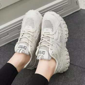 Breathable Little White Shoes Thick Bottom Elevated Increase Fashion Simple All-match Leisure Sports Shoes Female Autumntime 36 белый