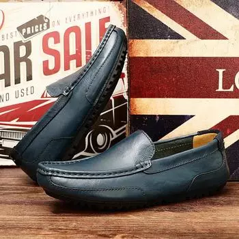 Breathable Loafers Man Mocasines Casual Men Glossy Leather Shoes For Men Slip On Formal Italian Male Driving Flat Zapatos Hombre 38
