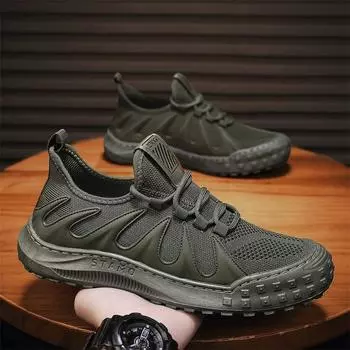 Дышащая мужская повседневная вулканизированная обувь Легкая мужская повседневная спортивная обувь Мягкая подошва шин Нескользящая плоская обувь Уличные мокасины 39