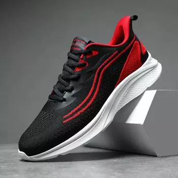 Дышащие мужские кроссовки для бега, легкие мужские кроссовки, нескользящие мужские кроссовки для ходьбы на открытом воздухе, сетчатые кроссовки на шнуровке 39